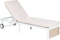 Beliani VERDELLO - Tuinligstoel - Beige - Aluminium
