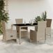 Maison Exclusive - Ensemble de jardin 5 pièces avec coin repas, coussins inclus, de couleur beige, en polyrotin