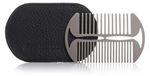 Erbe Solingen peigne à barbe, acier inoxydable, étui en cuir noir