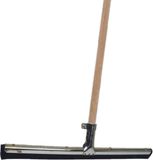 Betra Raclette de sol/raclette de douche - pour l'eau - métal/caoutchouc naturel - Largeur 35 cm - avec manche en bois - 130 cm
