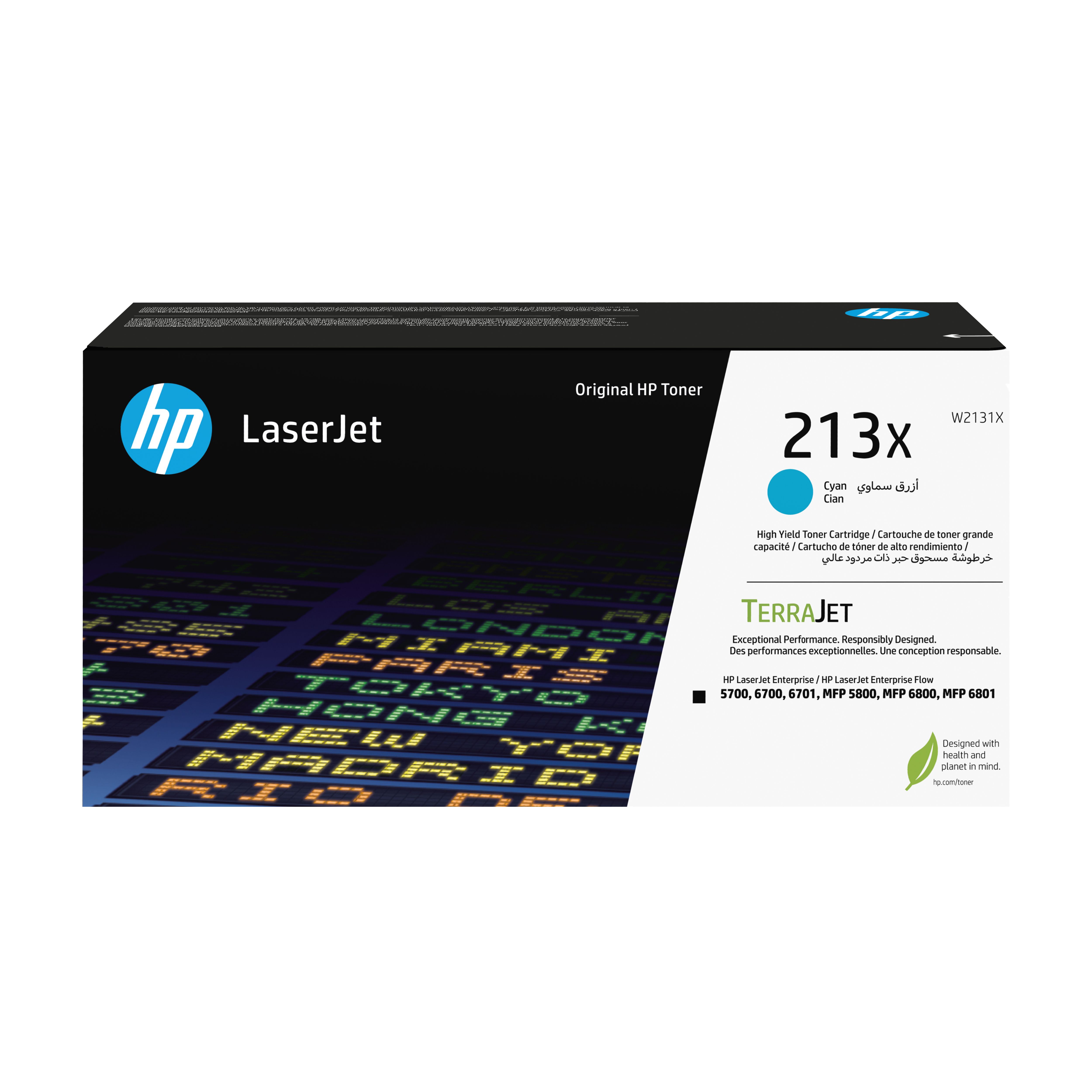 HP 213X High Yield Cyan Toner Cartridge - Original