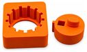 Outil de marquage pour rondelles M8, 24 mm, adapté aux lettres de marquage de 4 mm, orange