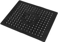 Merkloos Tapis d'égouttage antidérapant en silicone, découpable, noir - vaisselle, salle de bain, cuisine, jardin - 30 x 25 cm