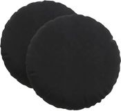 vidaXL - Zitkussens - 2 stuks - Fluweel - Zwart - Ø60 x 21 cm