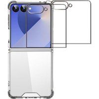 Phonillico® Schokbestendige Hoes voor Samsung Galaxy Z FLIP 7 met 2 Gehard Glas Schermbeschermers