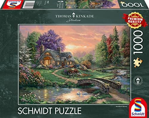 Schmidt Spiele 59937 Thomas Kinkade, Sweetheart Retreat, puzzel met 1000 stukjes