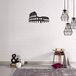Homemania Wanddecoratie, staal, zwart, 48 x 0,15 x 28 cm