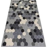 Rugsx Tapis HEOS 78537 gris / crème hexagone 120x170 cm