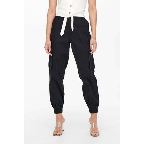 ONLY ONLY tapered fit cargobroek ONLBETSY-ALVA zwart