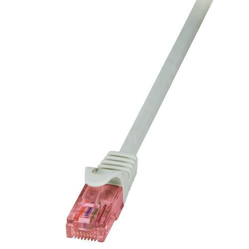 LogiLink RJ45 Netwerk Aansluitkabel CAT 6 U/UTP 10 m Grijs Vlambestendig Snagless