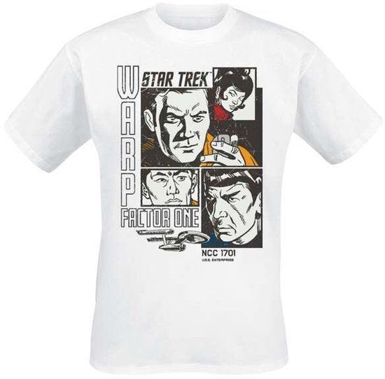 Star Trek Warp Factor Heren T-shirt - wit - L