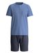 CALIDA Pyjama kort 'Relax Imprint' blauw gemêleerd