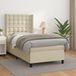 Maison Exclusive - Sommier à lattes de lit avec matelas crème 90x190 cm similicuir