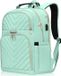 Unyqoos® Sac à dos femme, 15,6 pouces, 30 litres, imperméable, vert