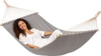 AMANKA XXL Hangmat met Spreidstok 200x120 cm Grijs