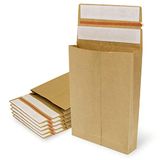Sobres Ofituria Sobres de Papel Kraft con Doble Tira de Silicona de 3 Fuelles para Envíos y Empaquetados. Bolsas de Papel para Enviar Ropa, Complementos, Decoración o Regalos