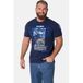 Jan Vanderstorm Plus Size T-shirt - donkerblauw