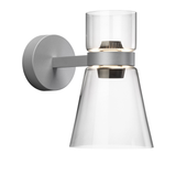 FLOS Applique murale LED Nocturne Cone, argent, verre, à intensité variable