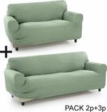 Sofakover Bankbedekking Pocket Duo Romeo 2 Stuks - Turkoois