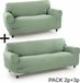 Sofakover Bankbedekking Pocket Duo Romeo 2 Stuks - Turkoois
