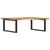 VidaXL Étagère murale pour salle de bain Acier et bois d'acacia massif 60 cm Noir