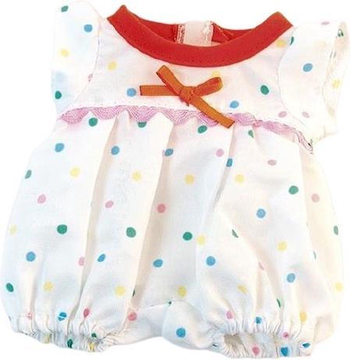 Miniland Poppenkleding Pyjama Gestipt Wit - Wit