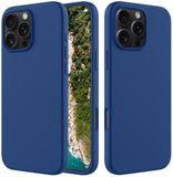 MobyDefend Hoesje - Geschikt voor iPhone 16 Pro Max - Matte Siliconen Backcover - Blauw