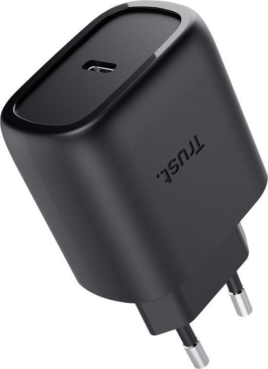 Trust Maxo GaN - 45W USB-C Oplader - Snellader voor laptop, tablet en smartphone - 2m Kabel - Zwart