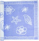 The One Towelling Hawaii Strandlaken - 90 x 190 cm - Groot badlaken - 100% Gekamd katoen - 550 gr/m² - Paars/Wit