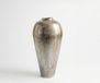 Vase Minoa B36 x T36 x H68 cm Métal Platine Aurum Fait main