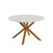 BAÏTA Eettafel, rond, Harry wit en eikeneffect, 120 cm