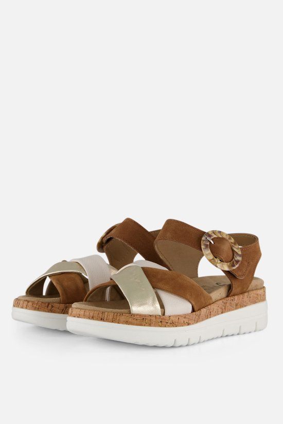 Feyn Sandalen cognac Nubuck - Maat 38