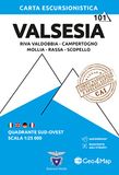 101 Geo4Map 101 Valsesia. Quadrante sud-ovest. Riva Valdobbia, Campertogno, Mollia, Rassa, Scopello 1:25.000