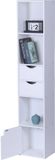 Merkloos Relaxdays Boekenkast - 158 x 30 x 24 cm - met lades - wit