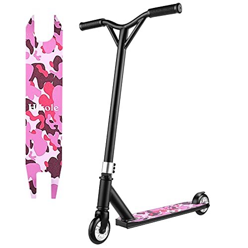 Hikole Freestyle Scooter voor kinderen en jongeren, stuntstep freestyle, bestand tegen schrobatik en sprong, 80 cm hoog, 100 kg draagkracht