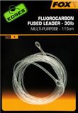Fox Carp Fox Fluorocarbon Fused leader - 115cm - 30lb - Transparant