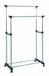 HAKU Möbel Kapstok op wielen aluminium, chroom, grijs, Kunststof, metaal - Maat: B 95 cm x H 95-170 cm x D 43 cm, Stijl: Modern
