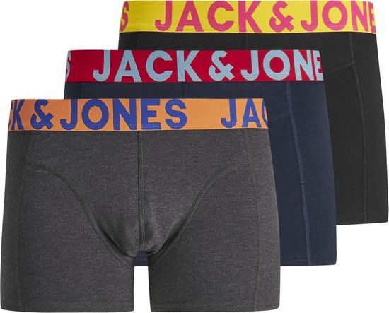 Jack & Jones JACCRAZY SOLID TRUNKS 3 PACK NOOS Men's Boxershorts - Black - Size S