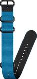 Suunto 24mm Dive 2 Textile Zulu Strap Kit voor D5 Suunto - Blue / Black