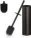 Ensemble porte-balayette sans marque - Autoportant avec 2 balais - Anti-goutte et anti-obstruction - Pour un nettoyage en profondeur - Noir mat