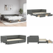 Canapé-lit avec lit gigogne et tiroirs sans matelas 100x200 cm