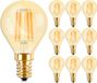 BES LED Voordeelpak 10x LED Lamp E14 Kogel Filament - Amber 4W 360lm - 2200K - P45