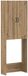 vidaXL - Armoire de toilette - HOORN - Artisanal - chêne - 66 x 25,5 x 190 cm