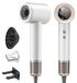 Merkloos Ionic Hair Dryer - Professional - 160,000 RPM - White - With Diffuser and Concentrator for Curly Hair