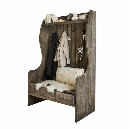 LOBERON Garderobekast New Windsor antiekbruin