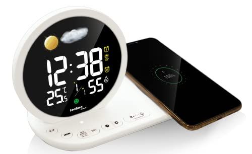 Technoline WT427 led-wekker met draadloze oplaadfunctie en USB-oplaadaansluiting