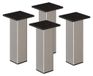 Jeu de 4 pieds en aluminium pour meubles, 300 mm, en acier inoxydable