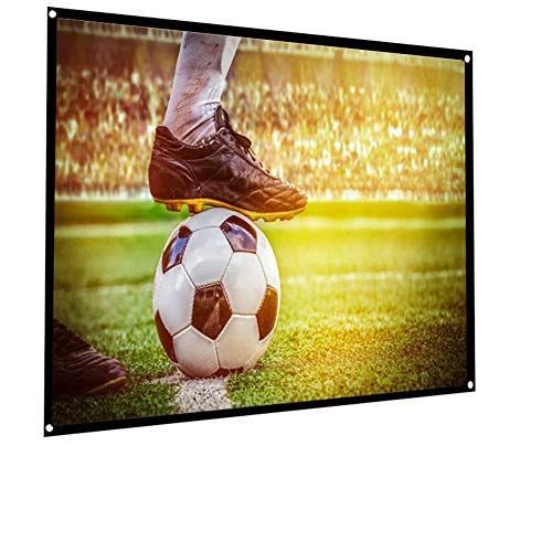 Tonysa 60 inch Beamer Canvas, 4:3 Opvouwbaar Projectorgordijn, Projectieoppervlak voor Outdoor Camping Film/Open Luchtbioscoop met Synthetisch Polyesterweefsel Wit