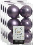 Decoris Boules de Noël - 48 pièces - Bruyère Lilas Violet - 6 cm - Plastique - Mat/Brillant