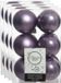 Decoris Boules de Noël - 48 pièces - Bruyère Lilas Violet - 6 cm - Plastique - Mat/Brillant